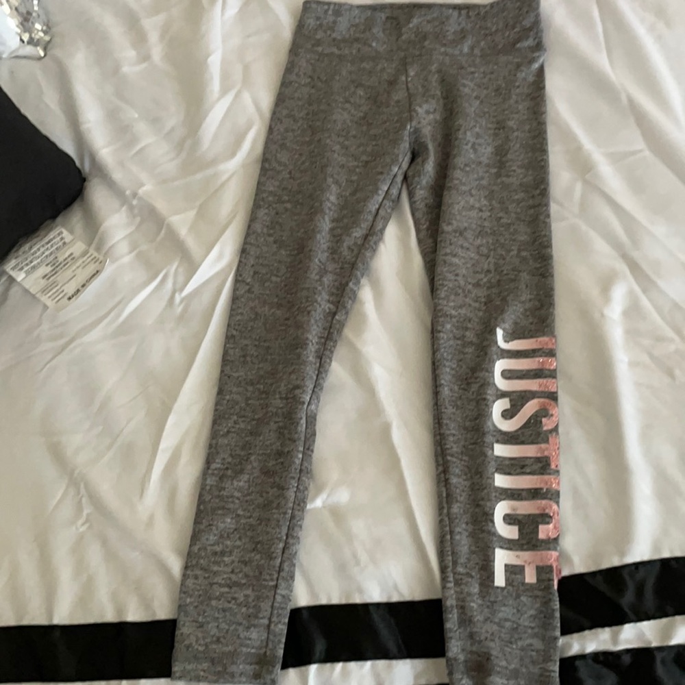Justice, size 7, grey leggings